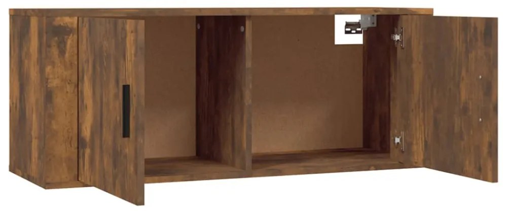 3 db füstös tölgy színű fali TV-szekrény 100 x 34,5 x 40 cm