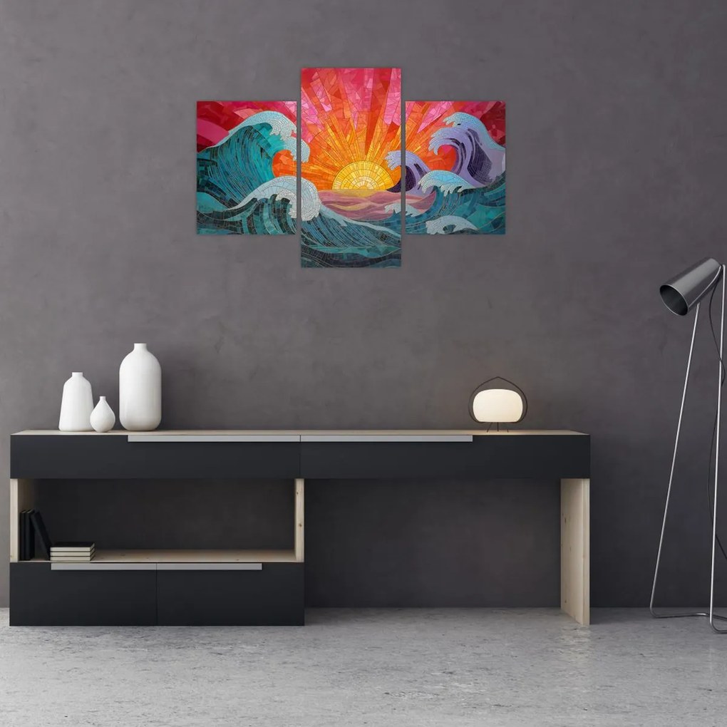 Kép - Hullámmozaik (90x60 cm)