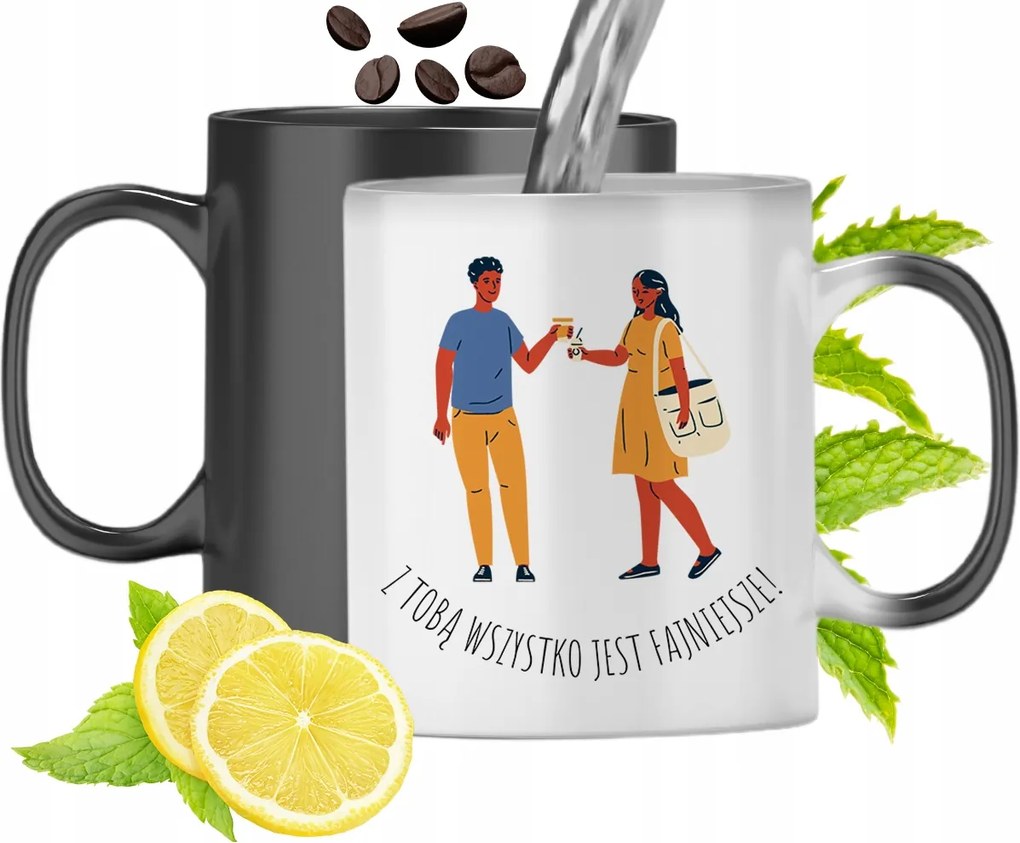 Mágikus Bögre Barátoknak Színváltós Nyomtatott Fotóval