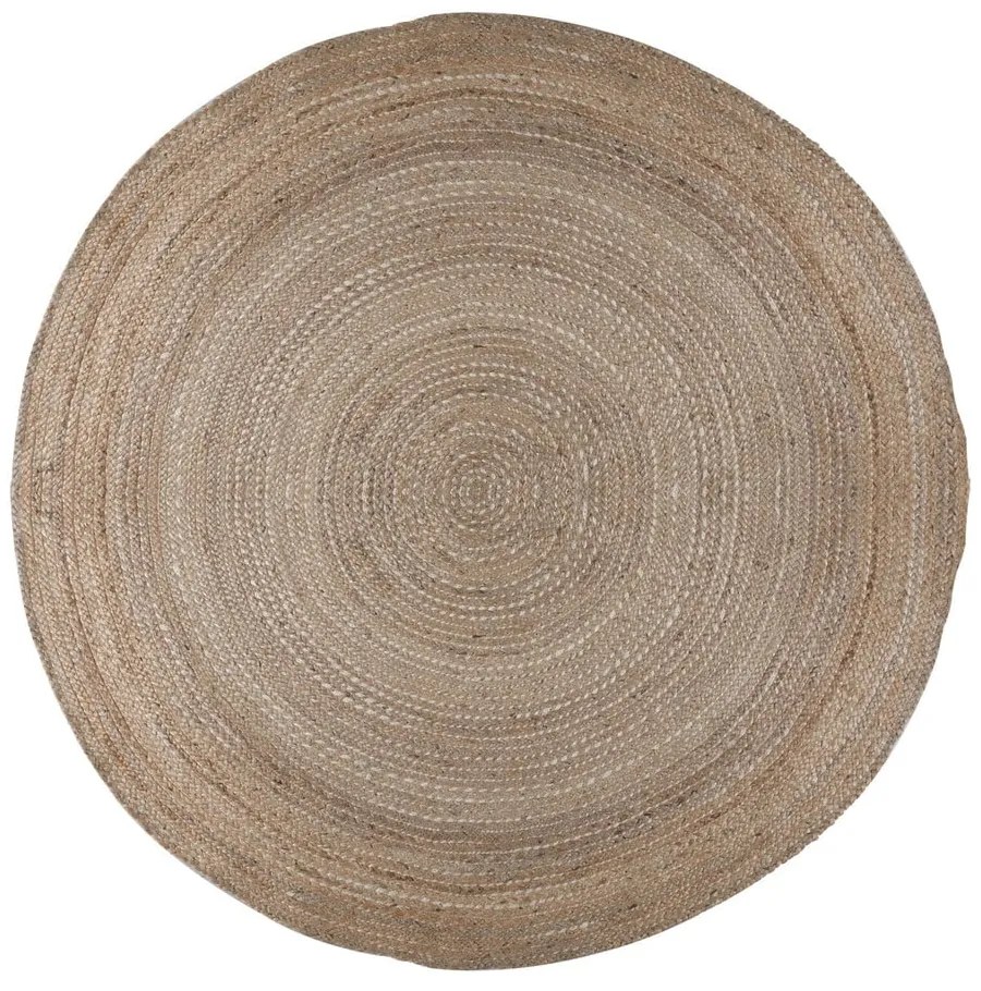 Natúr színű juta kerek szőnyeg ø 133 cm Capri – Flair Rugs