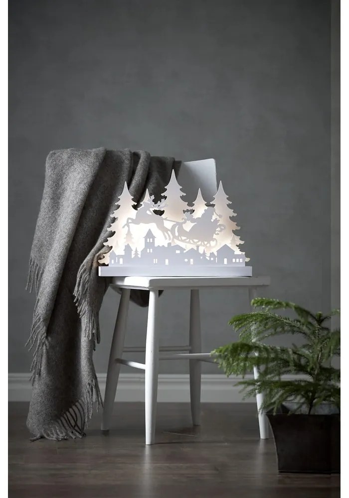 Fehér fénydekoráció karácsonyi mintával Grandy – Star Trading