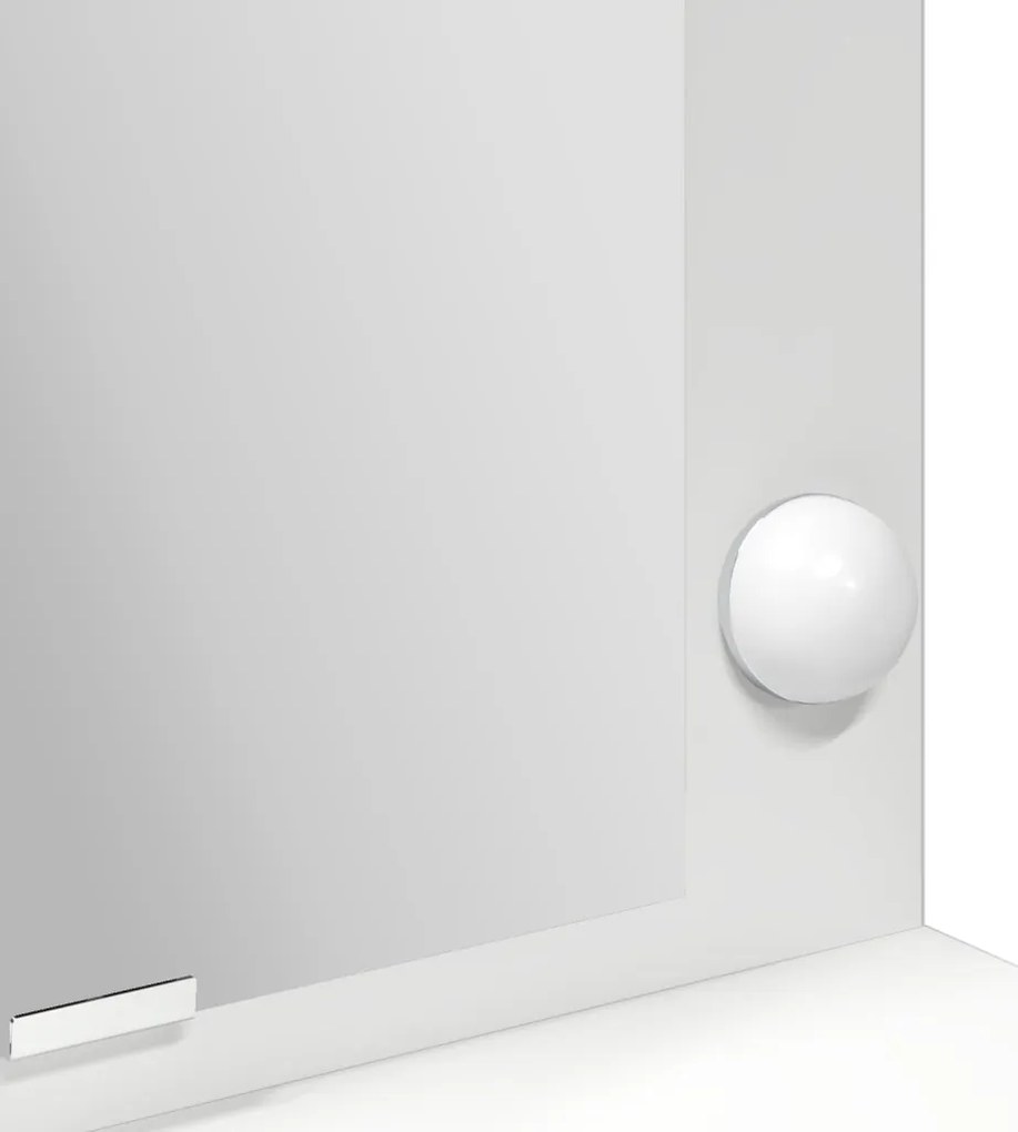 Fehér Sminktükör LED Világítással - 100x41x135 cm