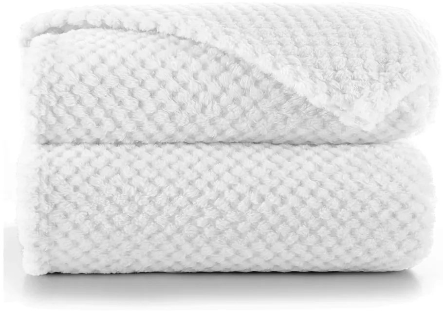 Henry fehér mikroszálas takaró, 220 x 240 cm - DecoKing