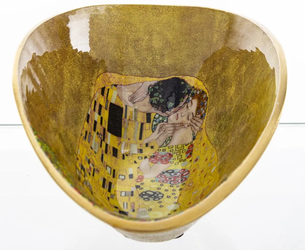 Gustav Klimt tál többszínű fém 8x20x12.5cm