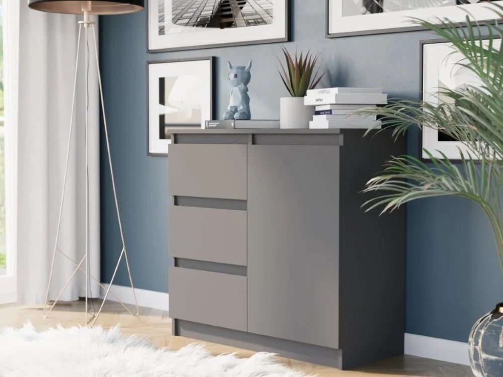 R-80-S3 fiókos komód 80 cm-es fiókokkal - különböző színváltozatokban antracit