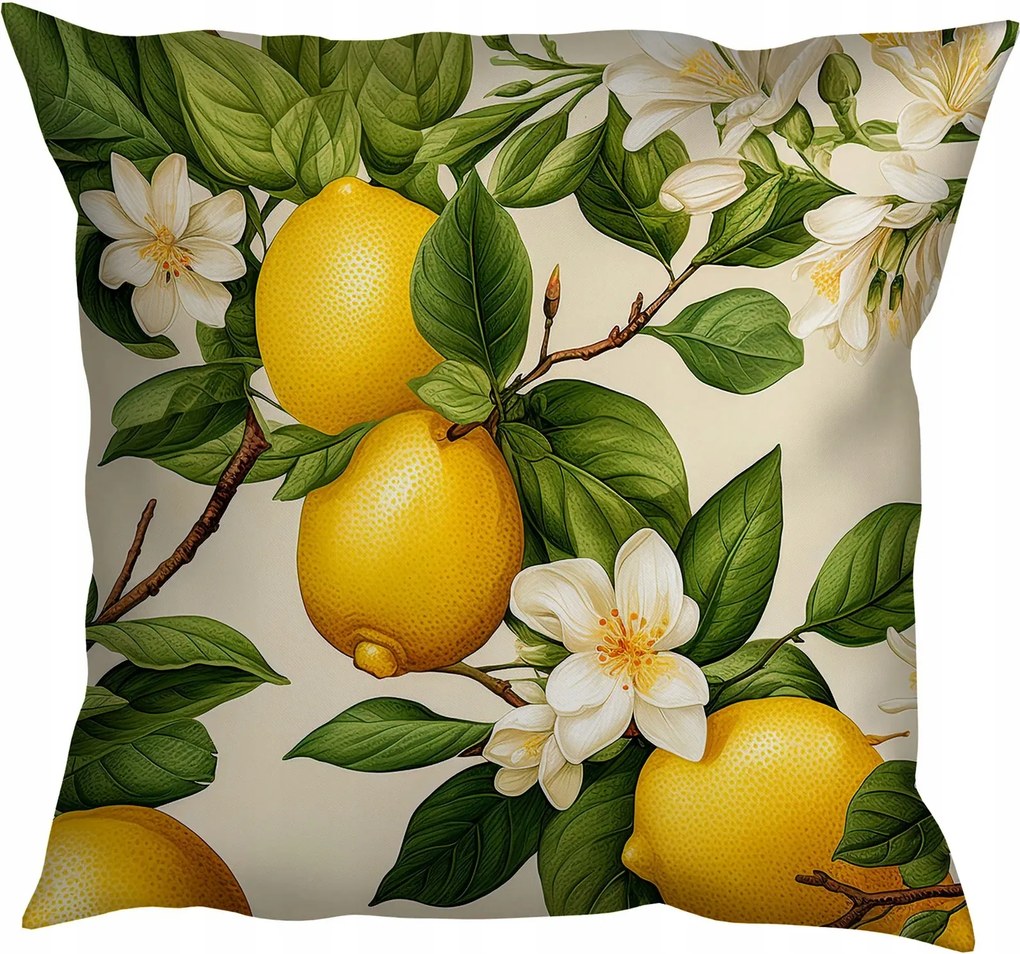 Dekorációs Párnahuzat 40x40 Jancsi A Hálószoba Nappalijába Citrom