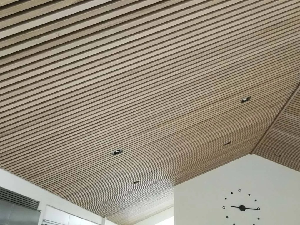 FREJA Mennyezeti Panel – 240x60x2,2 cm - Grey Oak fekete filc hátlappal