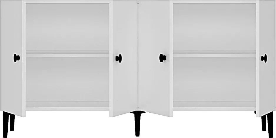 Pella komód, fehér, 150 cm