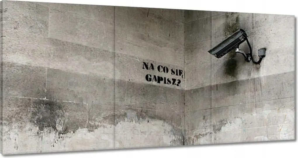 Festmények 180x90 Banksy Mit bámulsz