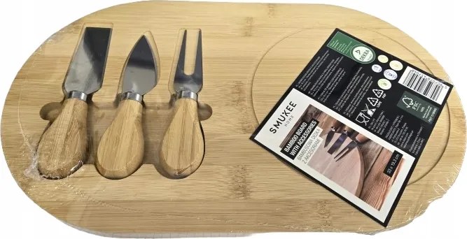 Smukee Bambusz tálalódeszka kiegészítők 33 x 19,3 x 1,5 cm 048