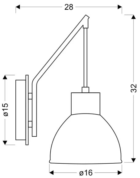Fali lámpa VARIO 1xE27/60W/230V Nyírfa