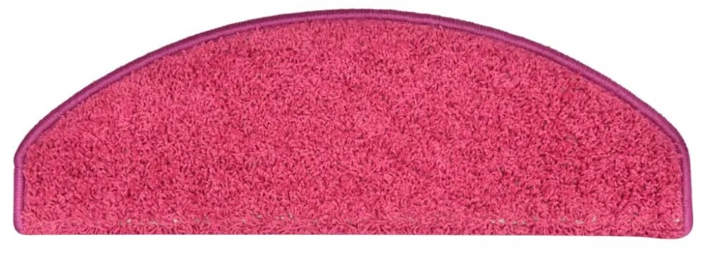 15 db rózsaszín, félkör alakú, nagy lépcsőszőnyeg 65 x 21 x 4 cm