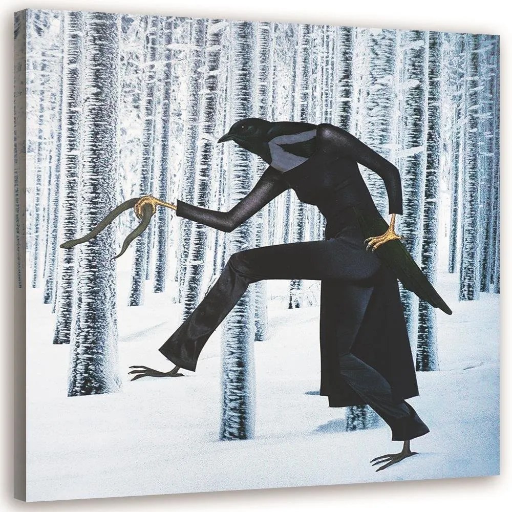 Gario Vászonkép Veréb öltönyben - Lili Chartrand Méret: 60 x 60 cm