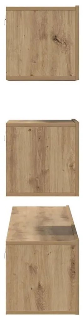 TV szekrény garnitúra 4 pcs kézműves tölgy 80 x 30 x 30 cm