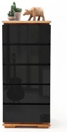 ARVI komód fekete/tölgy