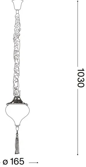 Ideal Lux - Csillár láncon HAREM 1xE27/42W/230V átm. 16,5 cm réz