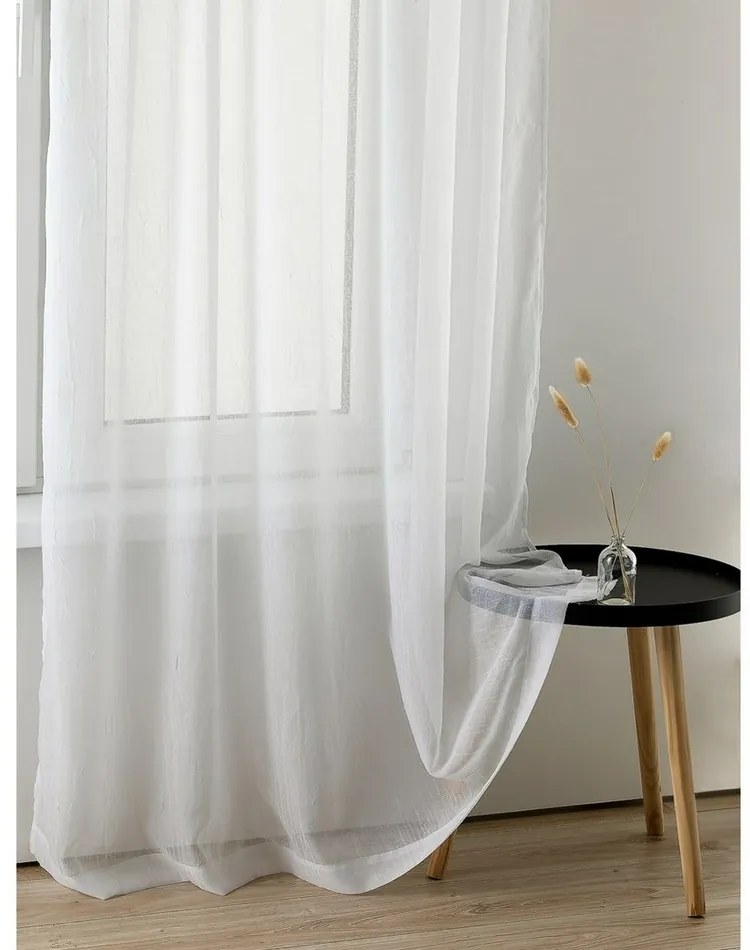 Homede Kresz Eyelets silver függöny, fehér, 280 x 240 cm, 280 x 240 cm