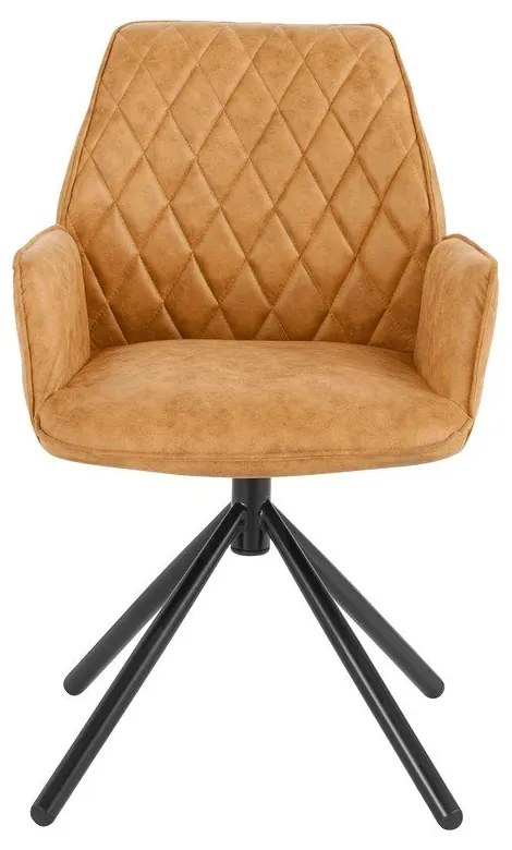 Sárga kárpitozott étkezőfotel szett 2 db-os Preston – Støraa