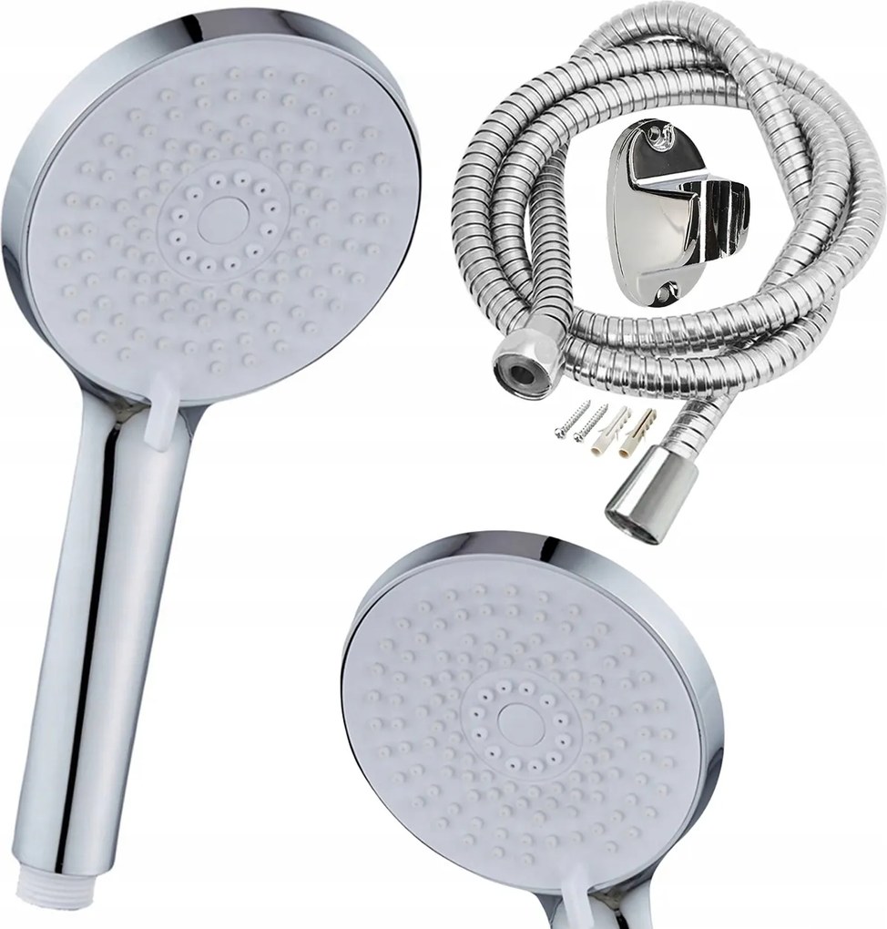 Zuhany Szett 5 Funkciós Zuhanyfej Tömlő Tartó Króm Anti-calc