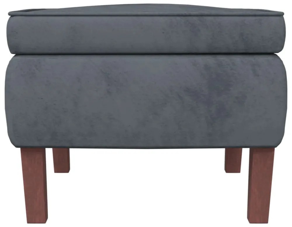 Sötétszürke Bársony és Tömörfa Hintaszék