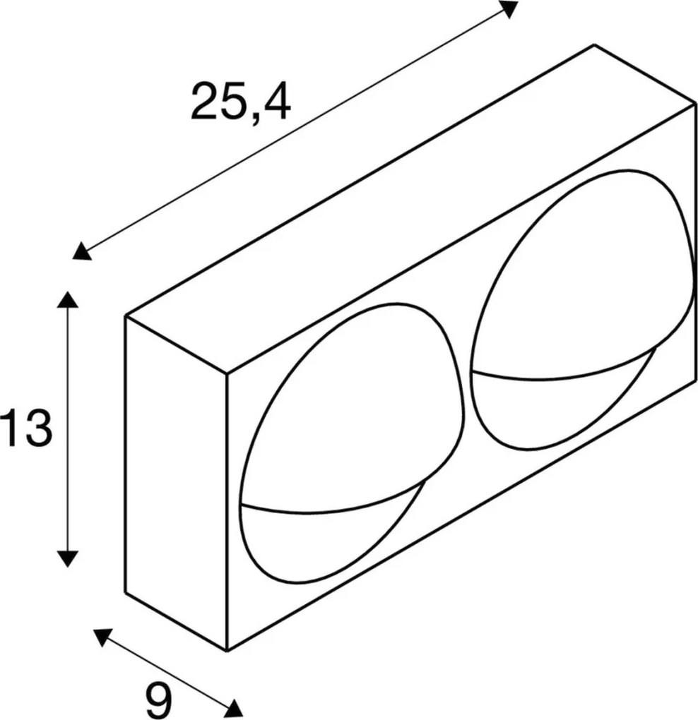 SLV 1007668 LID Modern Kültéri Fali Lámpa Antracit LED IP65