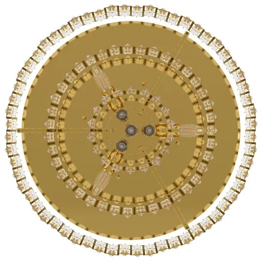 Eglo 39611 - Mennyezeti lámpa CALMEILLES 10xE14/25W/230V á. 63 cm