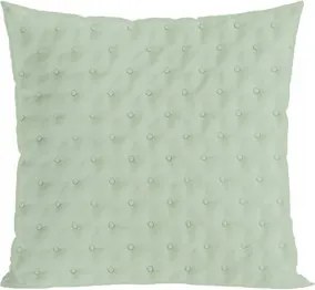 Dekoratív párnahuzat 40x40 zöld, pöttyös és karikás mintával Nules