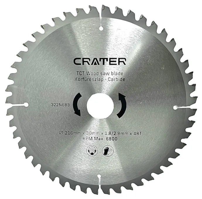 KÖRFŰRÉSZLAP 216*30 / 48FOG CARBIDE CRATER