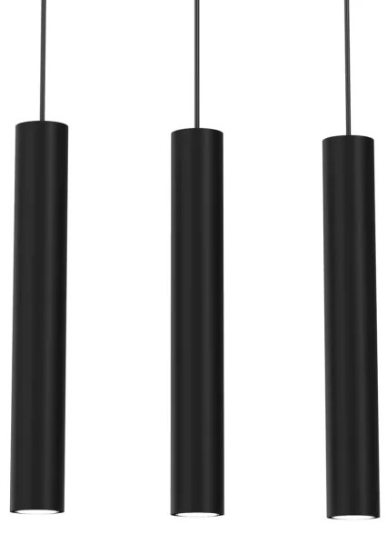 Csillár zsinóron HUDSON 3xGU10/8W/230V fekete