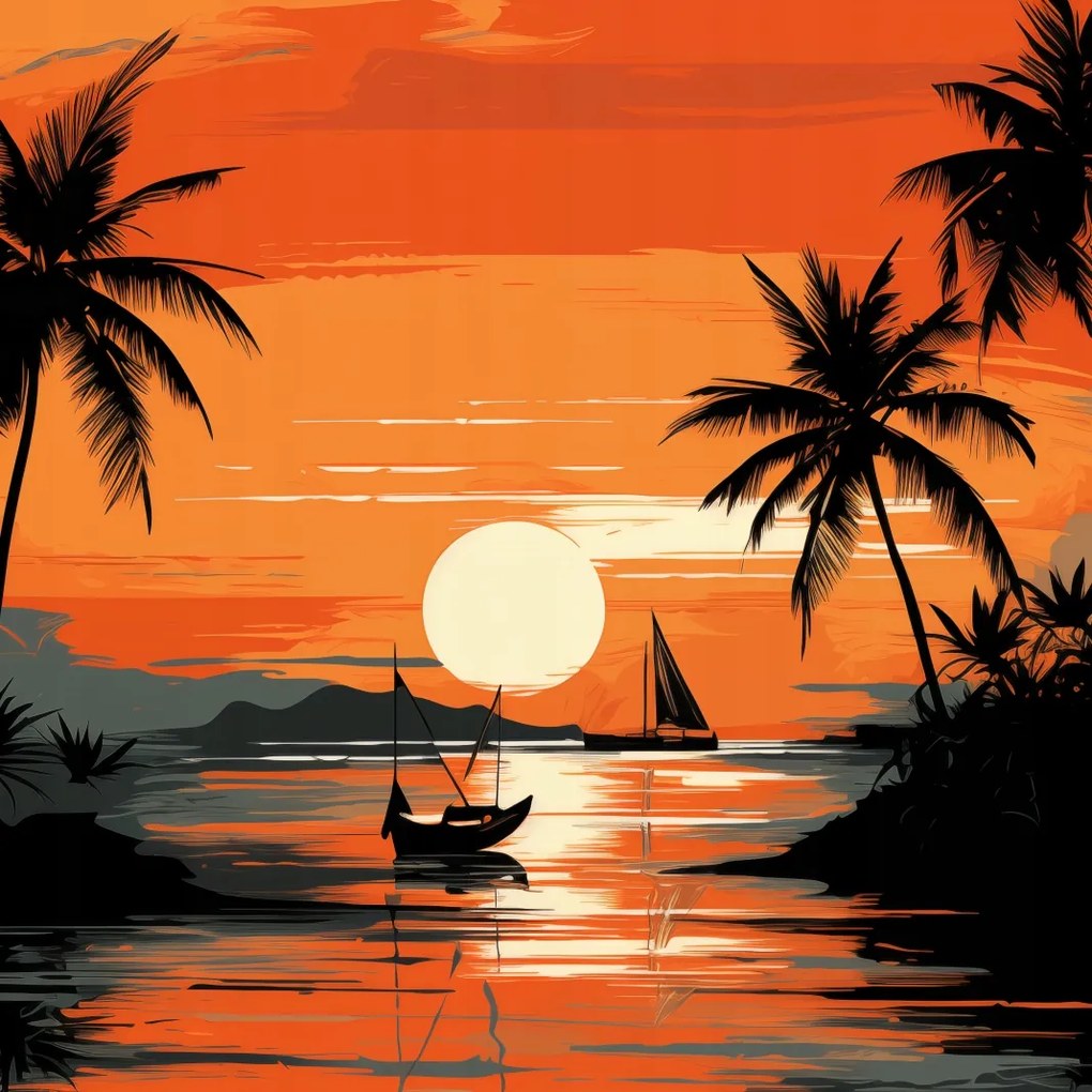 Poszter 50x50cm Trópusi nyugalom