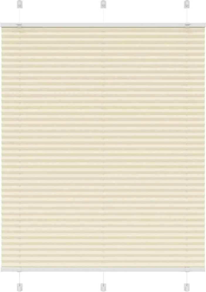 vidaXL pliszírozott redőny krém 105x100 cm szövetszélesség 104,4 cm