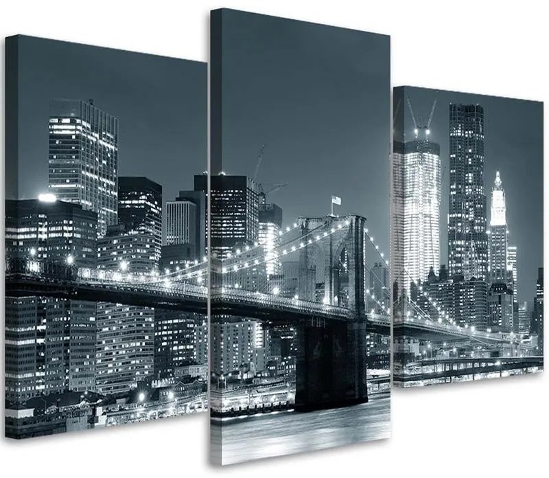 Gario Vászonkép New York éjszaka - 3 részes Méret: 120 x 80 cm