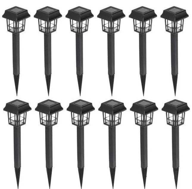 KÉSZLET 12x LED Napelemes lámpa LED/0,06W/1,2V 1xAA 6500K IP44 100 mAh