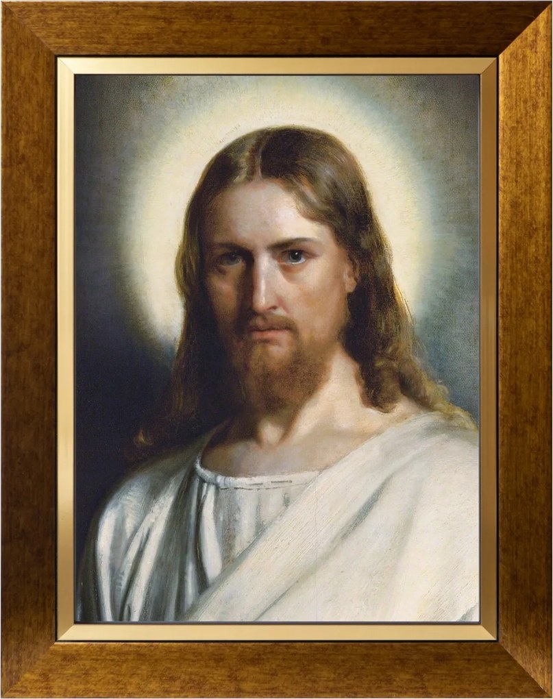 Jézus Krisztus Szakrális Vászonkép Arany Díszkeretben 30X40