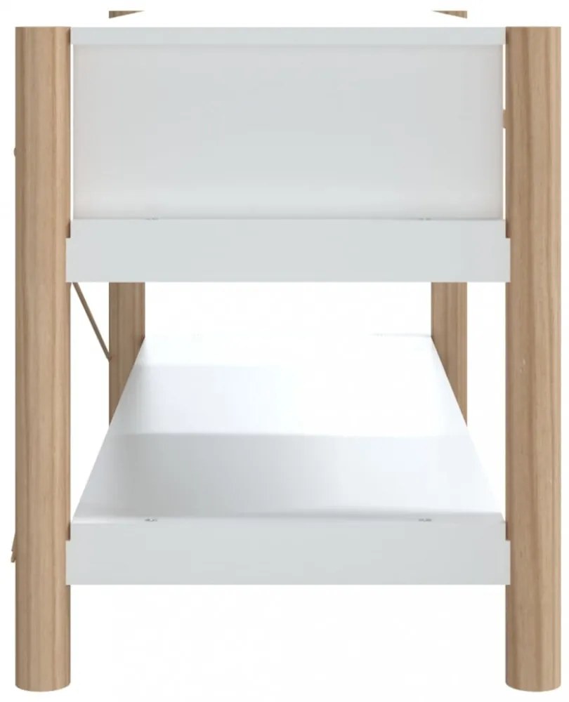 fehér szerelt fa TV-szekrény 82x38x45 cm