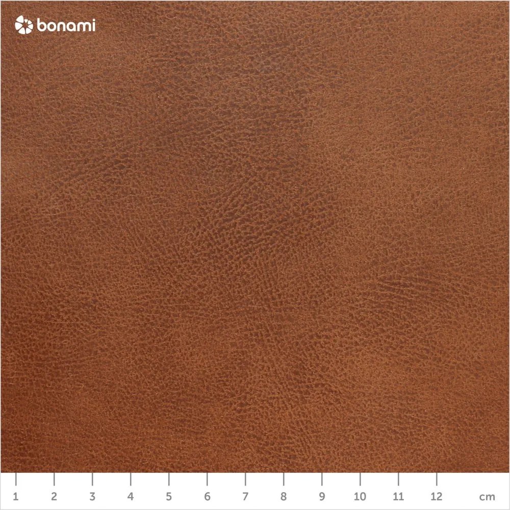 Fairfield konyakbarna sarokkanapé újrahasznosított bőrből, jobb oldalas, 282 cm - LBonami Selection