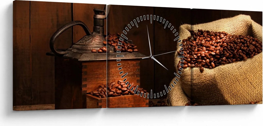 Kávé képe (órával) (90x30 cm)