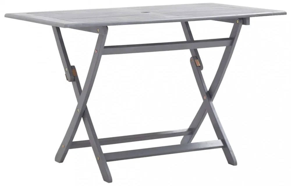 tömör akácfa összecsukható kerti asztal 120 x 70 x 75 cm
