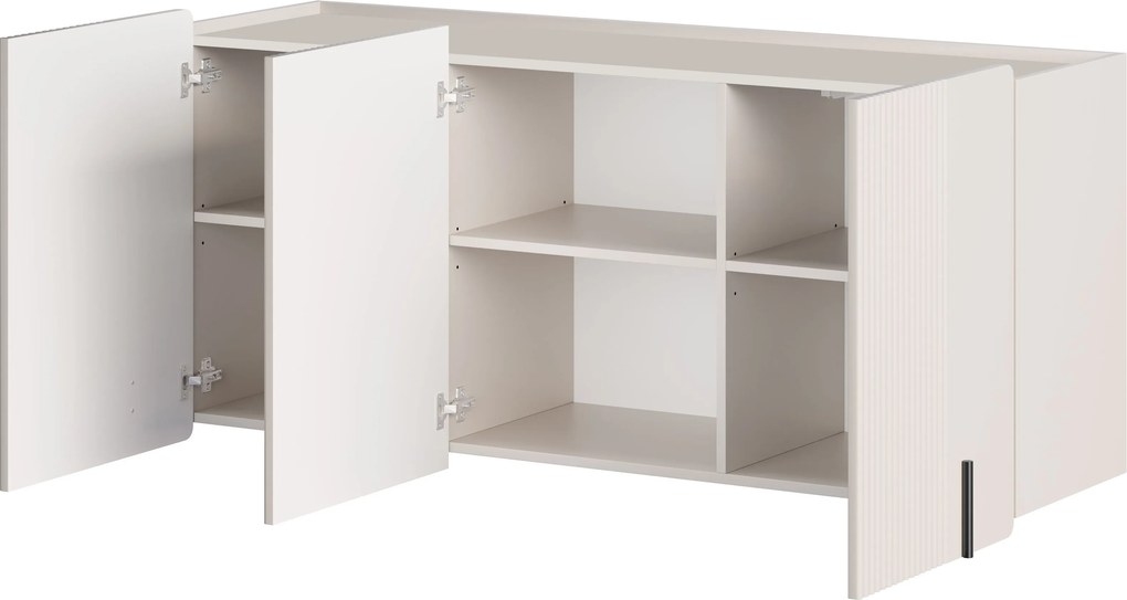 Malmi függesztett komód 150 cm háromajtós - kasmír / fekete