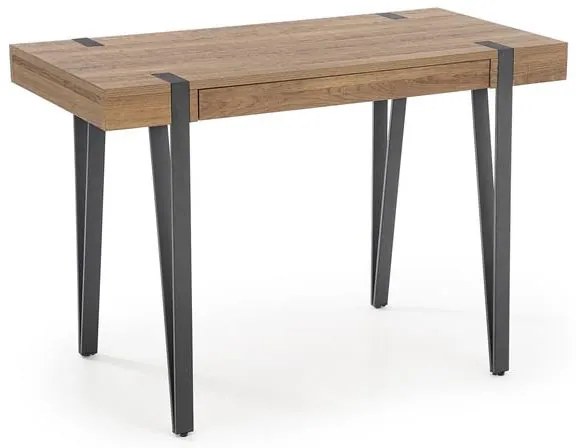 Íróasztal Bernie (sötét fa + fekete). 1048753