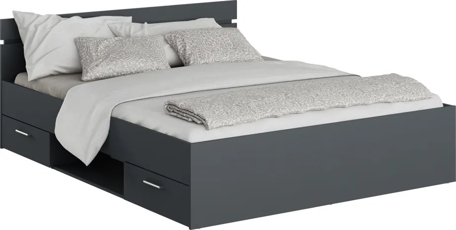 Ágykeret, 160x200, grafit, MICHIGAN NEW