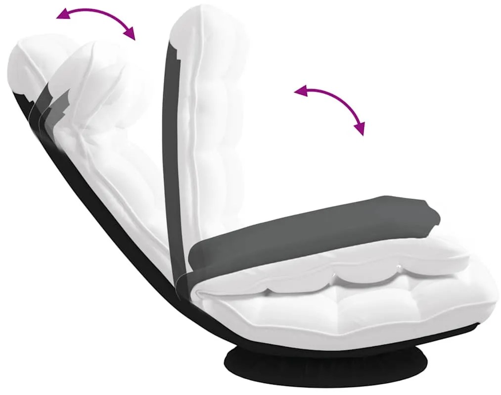 fehér szövet forgó padlószék 70x51x79 cm