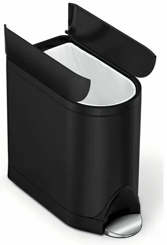 Simplehuman keskeny pedálos kosár 10 L, fekete
