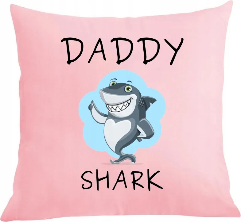 Párna párnahuzat nyomtatás Apák napja Daddy Shark