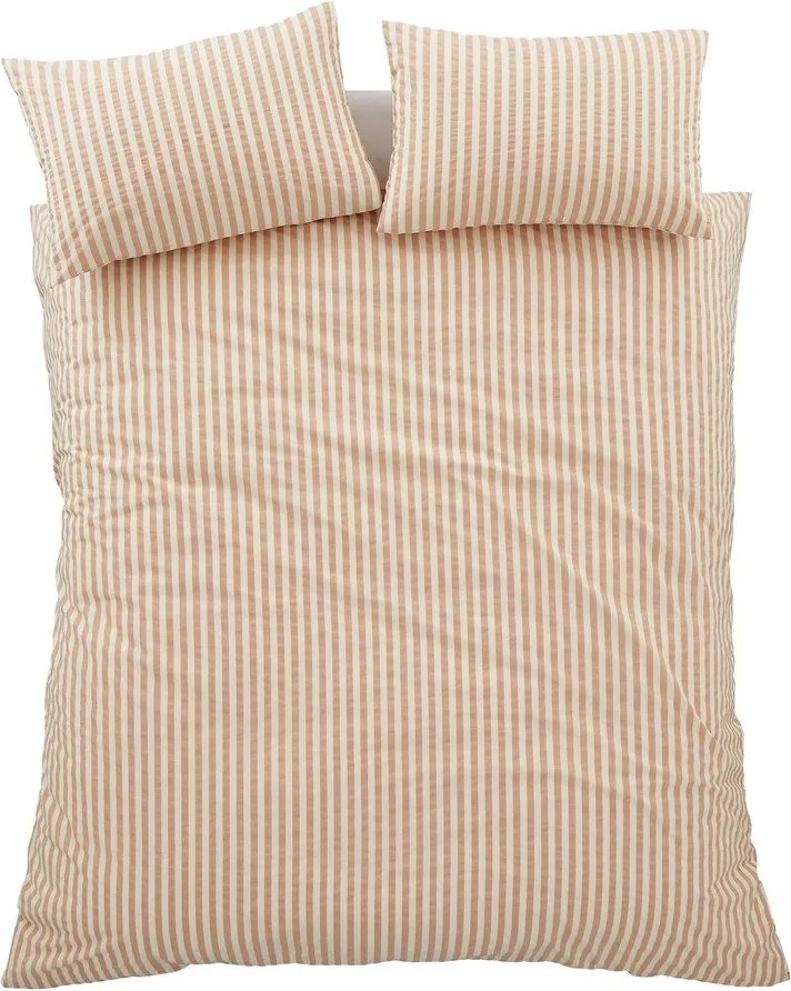 Narancssárga egyszemélyes ágyneműhuzat 135x200 cm Cotton Rich Woven Stripe – Pineapple Elephant