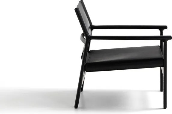 Fekete bőr fotel Jan – Kave Home