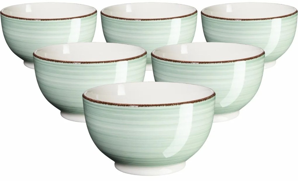 Mäser 6 darabos tálkészlet Bel Tempo 14 cm, zöld