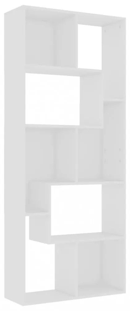 fehér szerelt fa könyvszekrény 67 x 24 x 161 cm