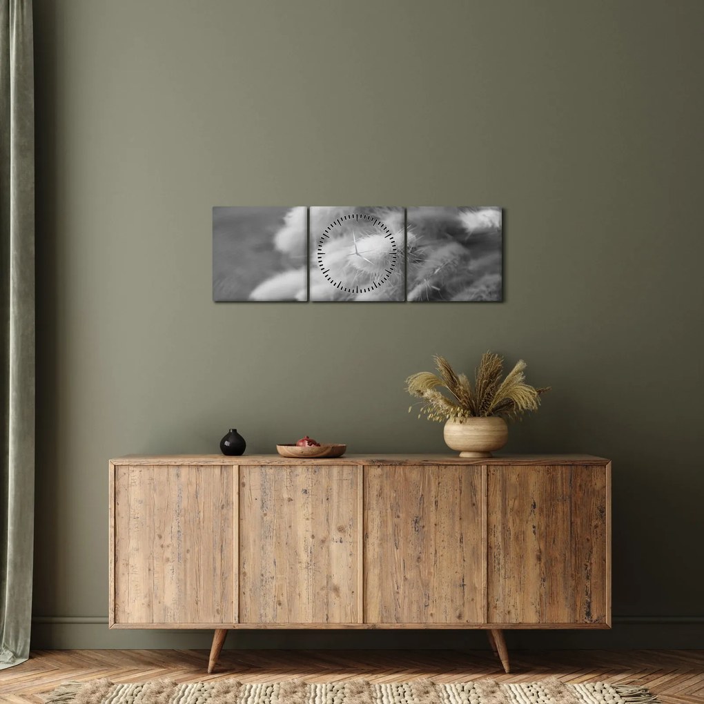 Kép - nyúlfarknyi fű az asztalon (órával) (90x30 cm)