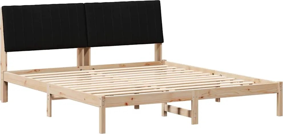 vidaXL Ágykeret fejtámlával Barna 180 x 200 cm Tömör fenyőfa